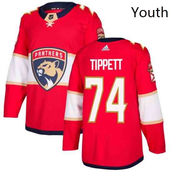 Youth Adidas Florida Panthers 74 Owen Tippett Premier Red Home NHL Jersey